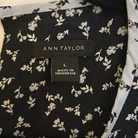 Ann Taylor Babydoll black blue orange floral dress - Picture 4 of 4